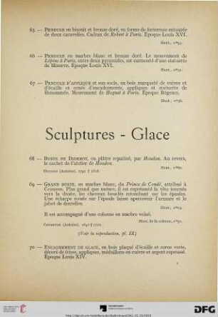 Sculptures – glace (Nr. 68-70)