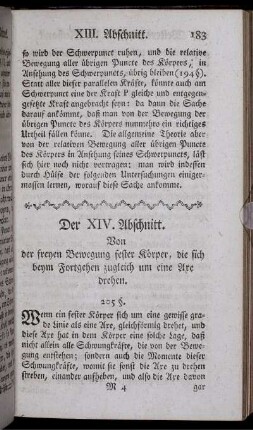 Der XIV. Abschnitt.