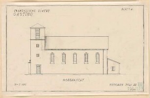 Fischer, Theodor; Gauting / Starnberg (Bayern); Ev. Christuskirche - Nordseite (Ansicht)
