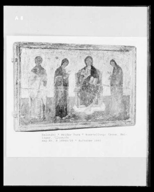 Christus mit Maria und Johannes dem Täufer und drei Heiligen