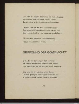 Griffolino der Goldmacher (Hölle XXIX, 85 - 123) : [SW X/XI: keine Sigle]; [SW X/XI, S. 43-44/173]