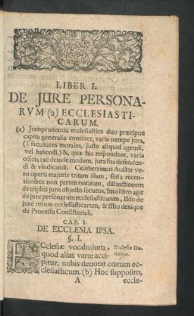 Cap. I. De Ecclesia Ipsa