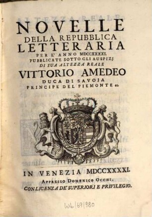 Novelle della repubblica letteraria. 1741