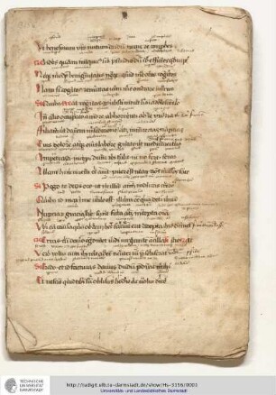 Fragment einer Handschrift Andria Eunuchus