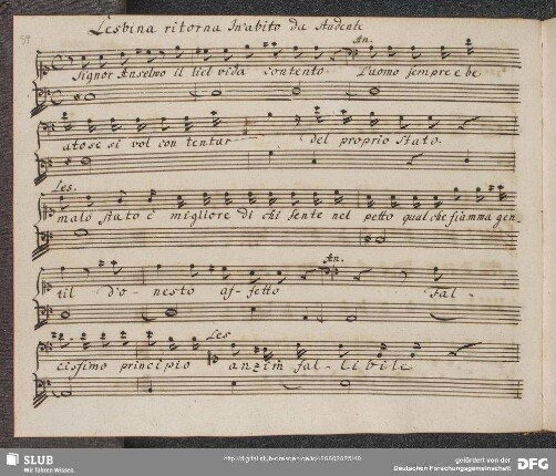 Recitativo: Signor Anselmo il ciel vi dia contento