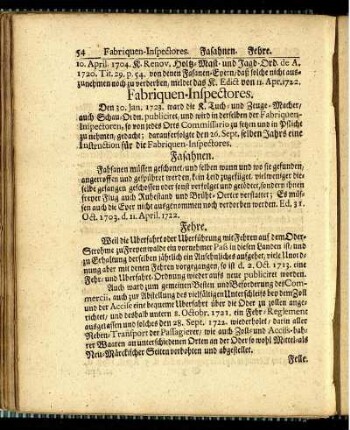 Fabriquen - Inspectores. - Fuhre. Fuhrmann.