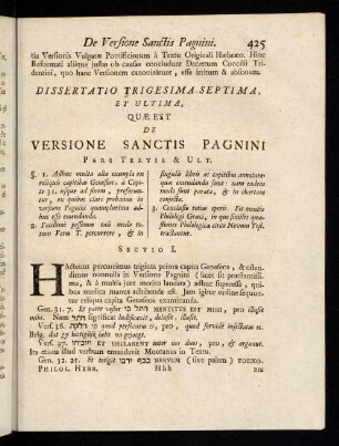 425-432, Dissertatio Trigesima Septima Et Ultima