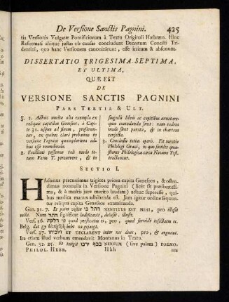 425-432, Dissertatio Trigesima Septima Et Ultima