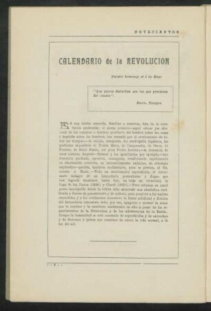 Calendario de la Revolución : Nuestro homenaje al 1 de Mayo