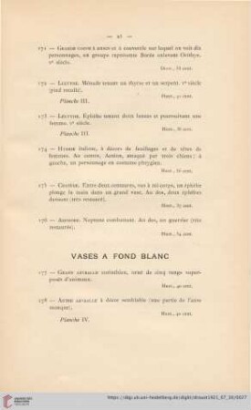 Vases a Fond Blanc (Nr. 177 - 184)