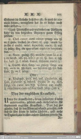 Von der englischen Krankheit