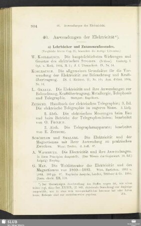 40. Anwendungen der Elektricität