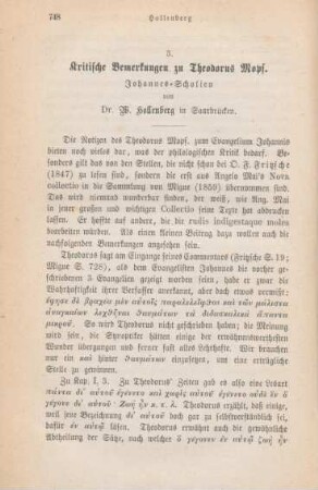 748-752 Kritische Bemerkungen zu Theodorus Mopf : Johannes-Scholien