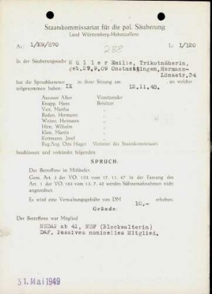 Müller, Emilie