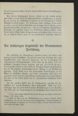 II. Die bisherigen Ergebnisse der Mannheimer Forschung.