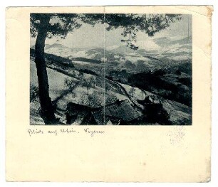 o.Nr.: Blick auf Urbeis, Vogesen = Nr. 5 (Vorabdruck, mit Zensurvermerk vom 15.11.1916 Nr. 163)