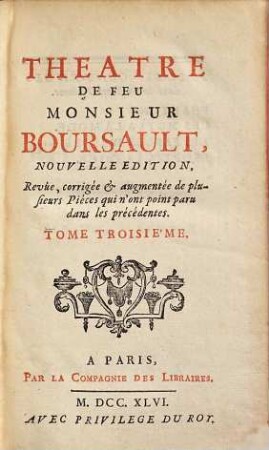 Theatre De Feu Monsieur Boursault, 3