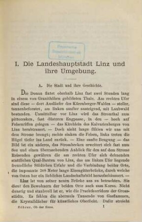 Ob der Enns : Natur-, Reise- und Lebensbilder aus Ober-Österreich diesseits und jenseits der Donau. (Zugleich Reisehandbuch für ganz Oberösterreich und seine angrenzenden Gebiete