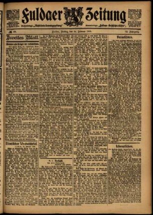 Zweite Ausgabe vom Freitag, den 24. Februar 1905.