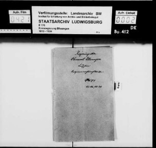 Allmanden u. Realgemeinderechte zu Lauchheim und in den Teilgemeinden Hettelsberg und Stetten