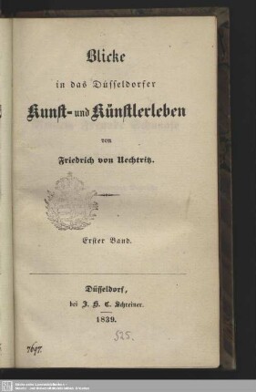 1: Blicke in das Düsseldorfer Kunst- und Künstlerleben