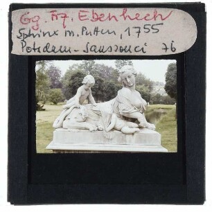 Potsdam, Sanssouci,Potsdam, Ebenhech, Sphinx mit Putten (Gruppe)