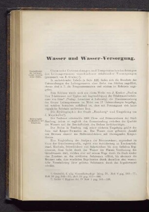 Wasser und Wasser-Versorgung