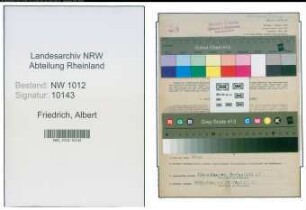 Entnazifizierung Albert Friedrich , geb. 23.07.1901 (Schlossermeister)