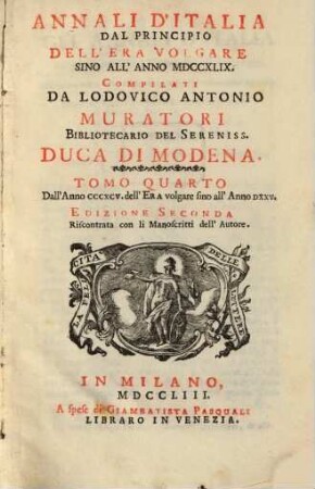 Annali D'Italia Dal Principio Dell'Era Volgare Sino All'Anno MDCCXLIX, 4. Dall'Anno CCCXCV. dell'Era volgare sino all'Anno DXXV