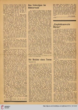 "Empfehlenswerte Bücher"