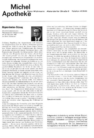 Abgeordneten-Sitzung
