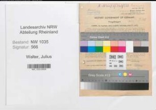 Entnazifizierung Julius Walter , geb. 28.06.1897 (Angestellter)