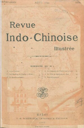 Première Année, Aout 1893, Numéro 1