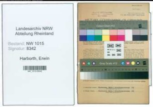 Entnazifizierung Erwin Harborth , geb. 27.03.1893 (Wachmann)