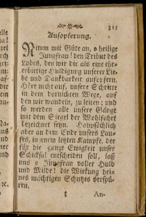 Aufopferung.