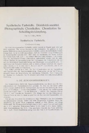 Synthetische Farbstoffe.