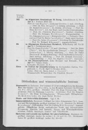 Bibliotheken und wissenschaftliche Institute