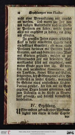 IV. Erzehlung