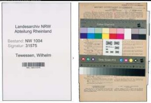 Entnazifizierung Wilhelm Tewessen , geb. 23.05.1890 (Eisenbahner)