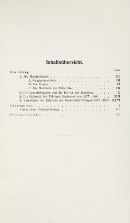 Inhaltsübersicht