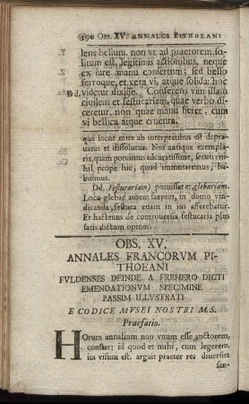 Obs. XV. Annales Francorum Pithoeani [...]