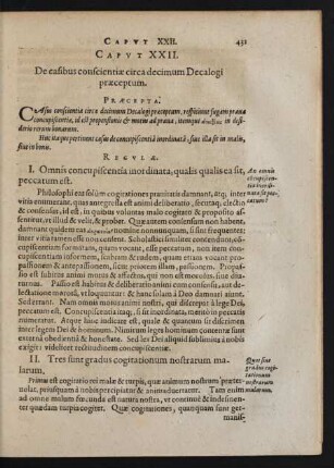 Capvt XXII. De casibus conscientiae decimum Decalogi praeceptum.