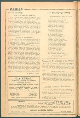 Desde Córdoba : Don Juan Antonio Garzón [y] Fusión de Sociedades