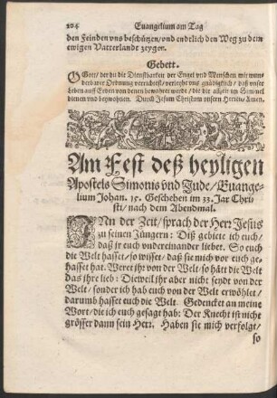 Am Fest deß heyligen Apostels Simonis und Jude ...