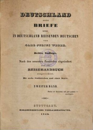 Deutschland oder Briefe eines in Deutschland reisenden Deutschen, Zweiter Band