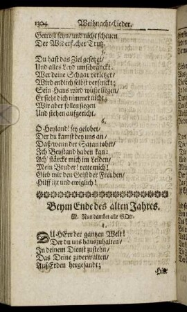 Beym Ende des alten Jahres.