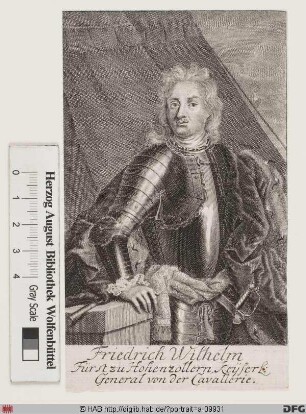 Bildnis Friedrich Wilhelm Fürst von H.-Hechingen Hohenzollern (reg. 1671-1735)