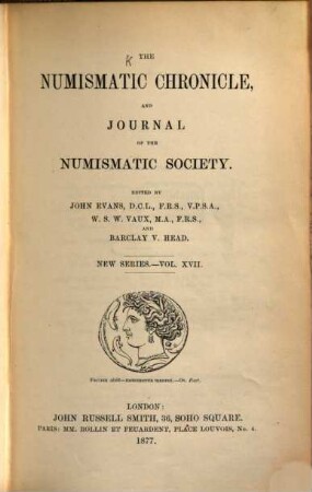 The numismatic chronicle. 17. 1877
