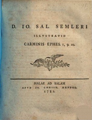 Illustratio carminis Ephes. I.,9.10