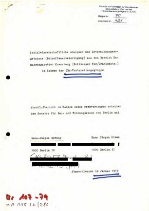 Bericht: Betroffenenbeteiligung im Sanierungsgebiet Kreuzberg (Kottbusser Tor/Oranienstraße)